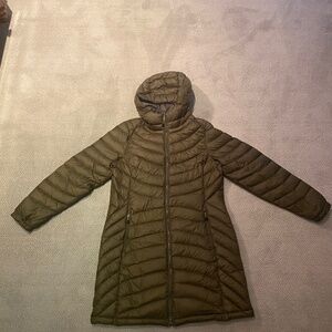 Women's Ultralight 850 Down Hooded Coat, Three-Quarter Length